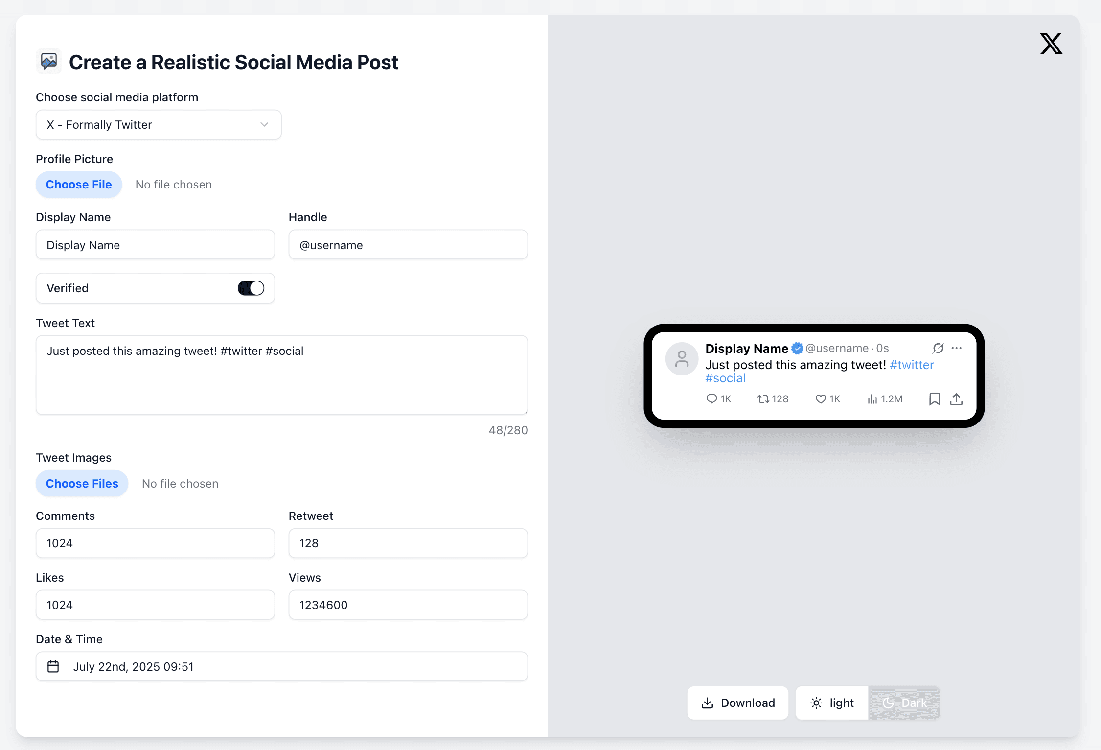 Cover photo of Mock Social Media Post